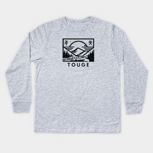 Japanese Touge Kids Long Sleeve T-Shirt